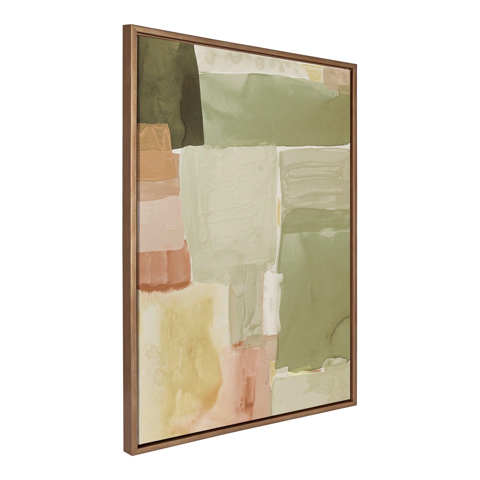 Sylvie United Colors III framed canvas art by Amy Lighthall in a neutral room setting