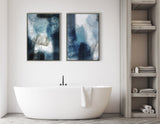 Sylvie Aqua Abstract 2 Framed Canvas by kateandlaurel - product image 9 for Resin Society