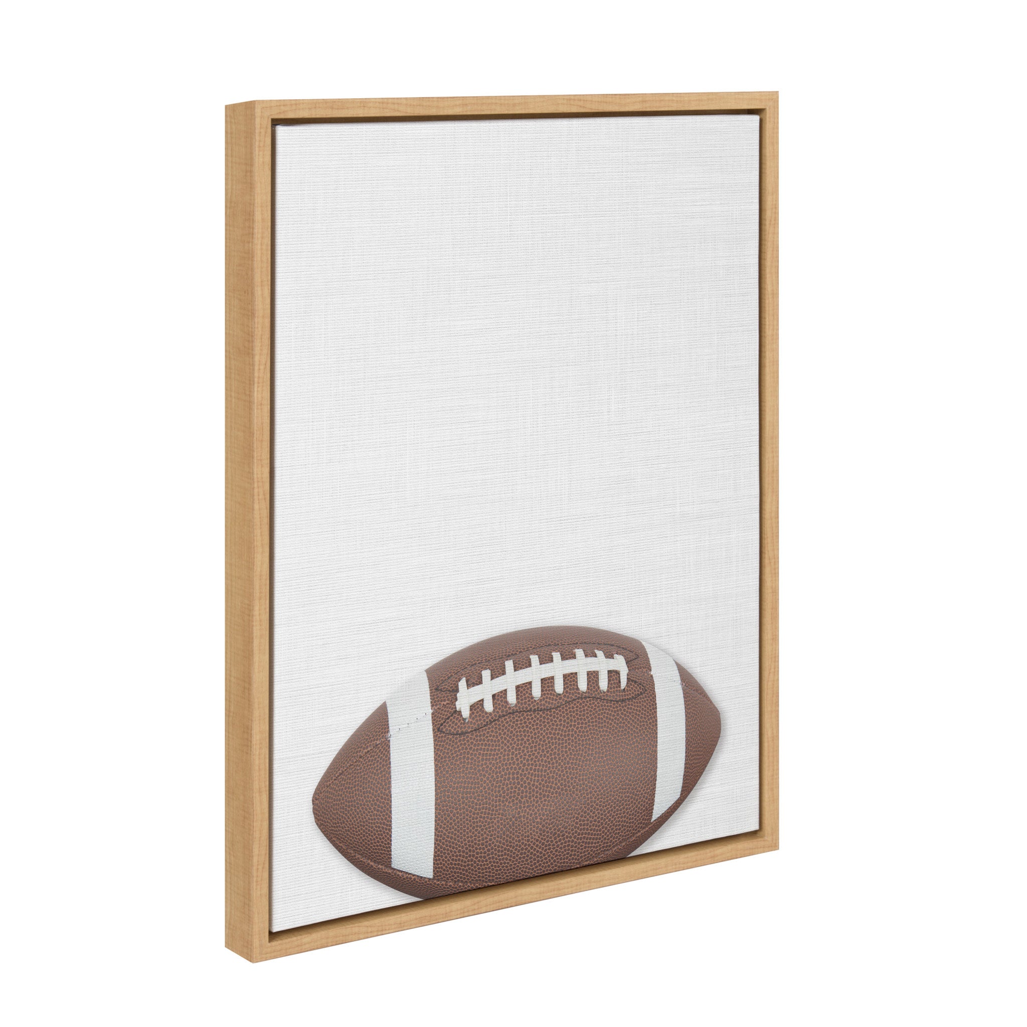 Sylvie Color Football Portrait Framed Canvas, Natural 18x24 by kateandlaurel - product image 2 for Resin Society