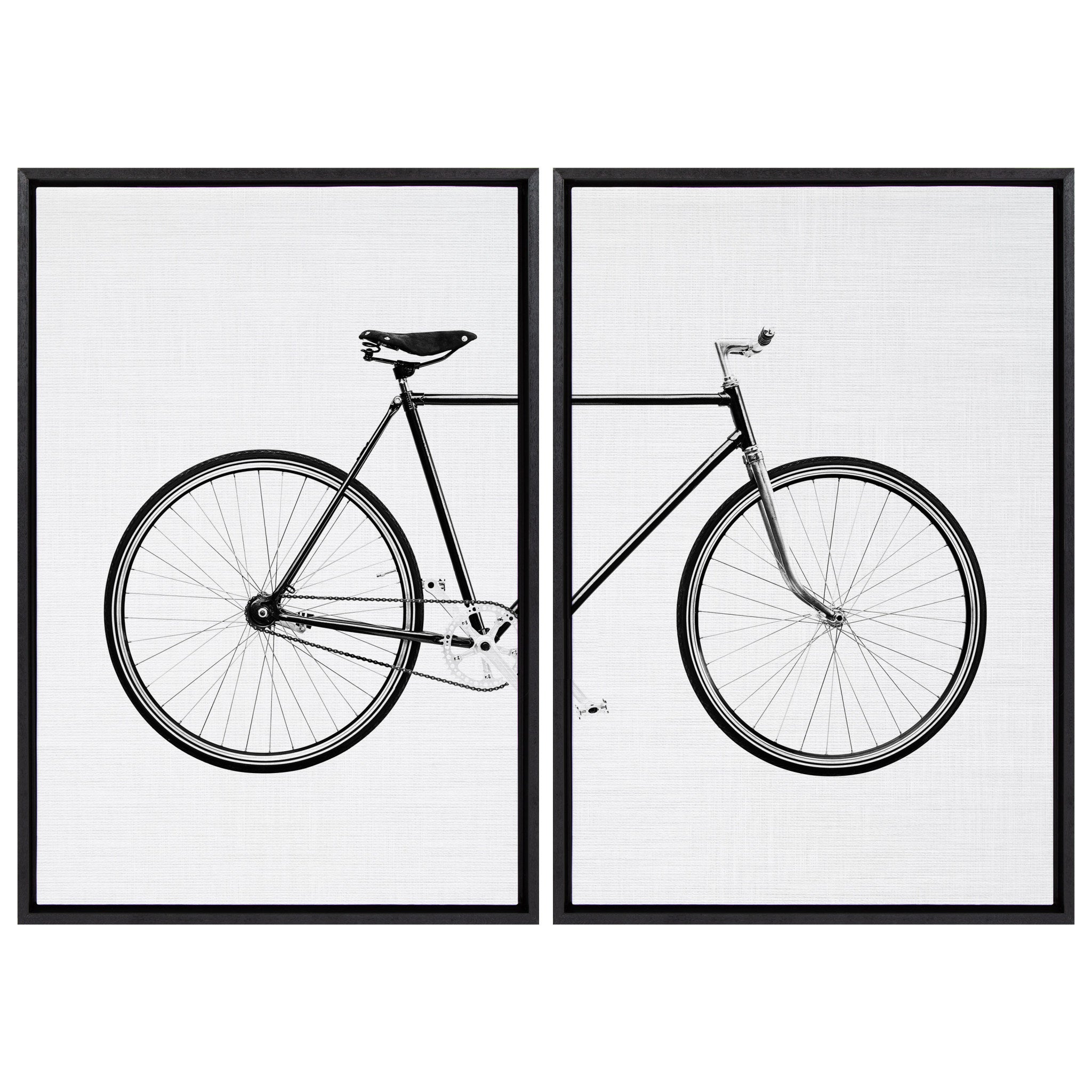 Sylvie Bicycle Framed Canvas by Simon Te of Tai Prints by kateandlaurel - main product image for Resin Society