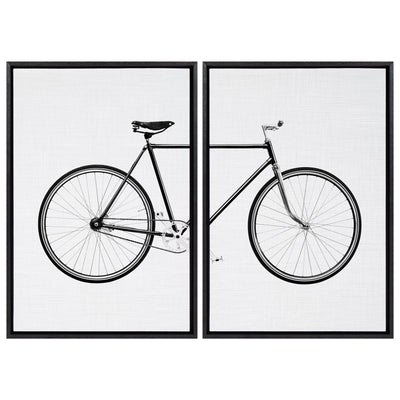 Sylvie Bicycle Framed Canvas by Simon Te of Tai Prints by kateandlaurel - main product image for Resin Society