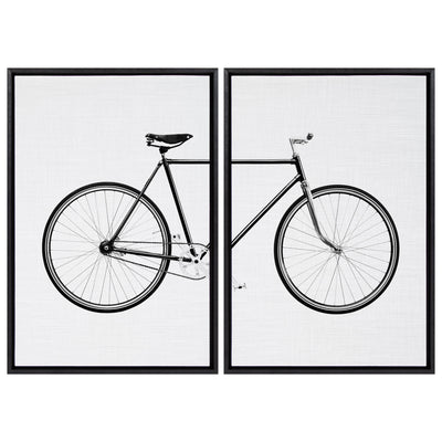 Sylvie Bicycle Framed Canvas by Simon Te of Tai Prints by kateandlaurel - product image 8 for Resin Society