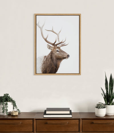 Sylvie Stag Profile Framed Canvas by Amy Peterson Art Studio