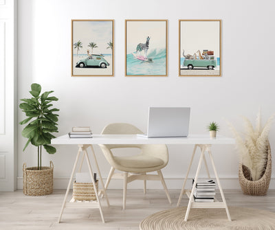 Sylvie Summer Adventures Framed Canvas by July Art Prints