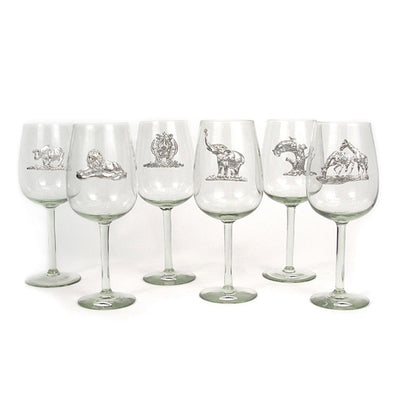 Recycled Glass Pewter Animal Wine Glass by Mbare Ltd - main product image for Resin Society