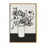 Sylvie 1043 Black and White Vase Framed Canvas by Teju Reval of by kateandlaurel - product image 7 for Resin Society