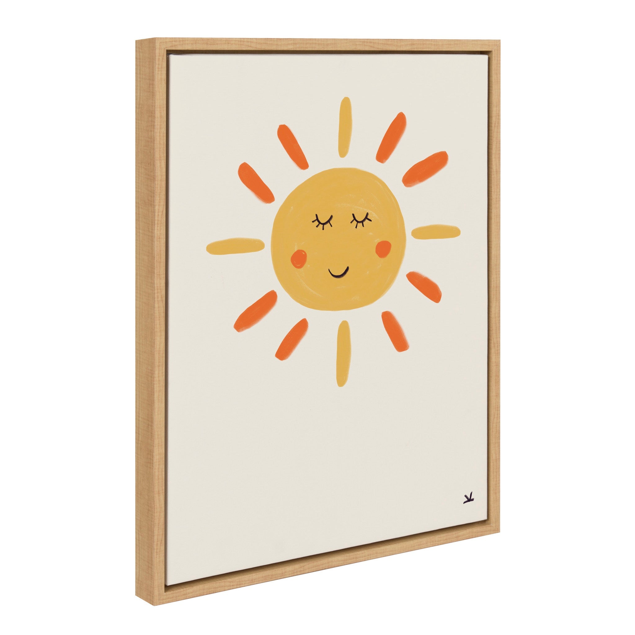 Sylvie Sleepy Sun Framed Canvas by kateandlaurel - product image 2 for Resin Society