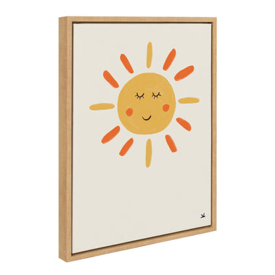 Sylvie Sleepy Sun Framed Canvas by kateandlaurel - product image 2 for Resin Society