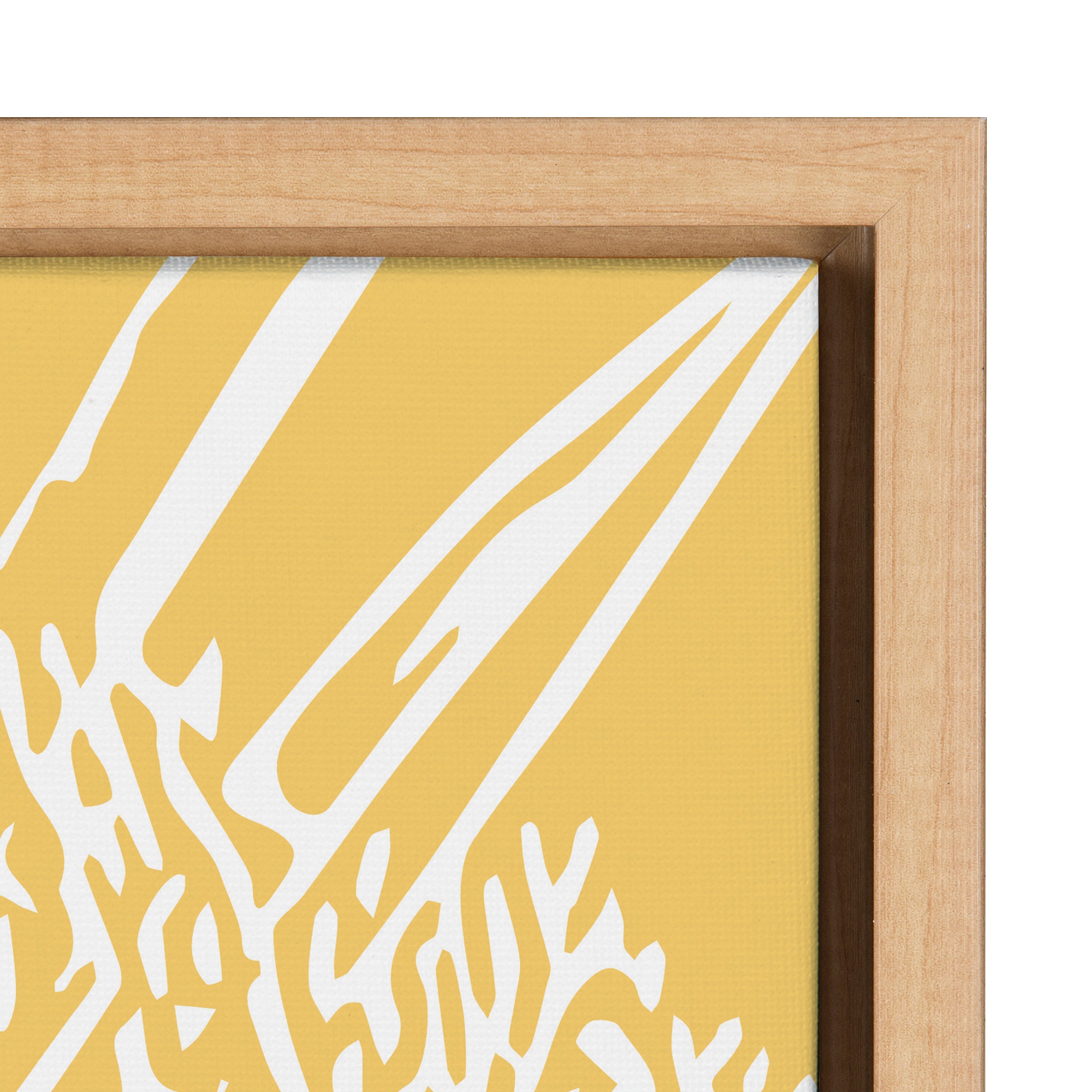 Sylvie Flower in Yellow Framed Canvas by kateandlaurel - product image 10 for Resin Society