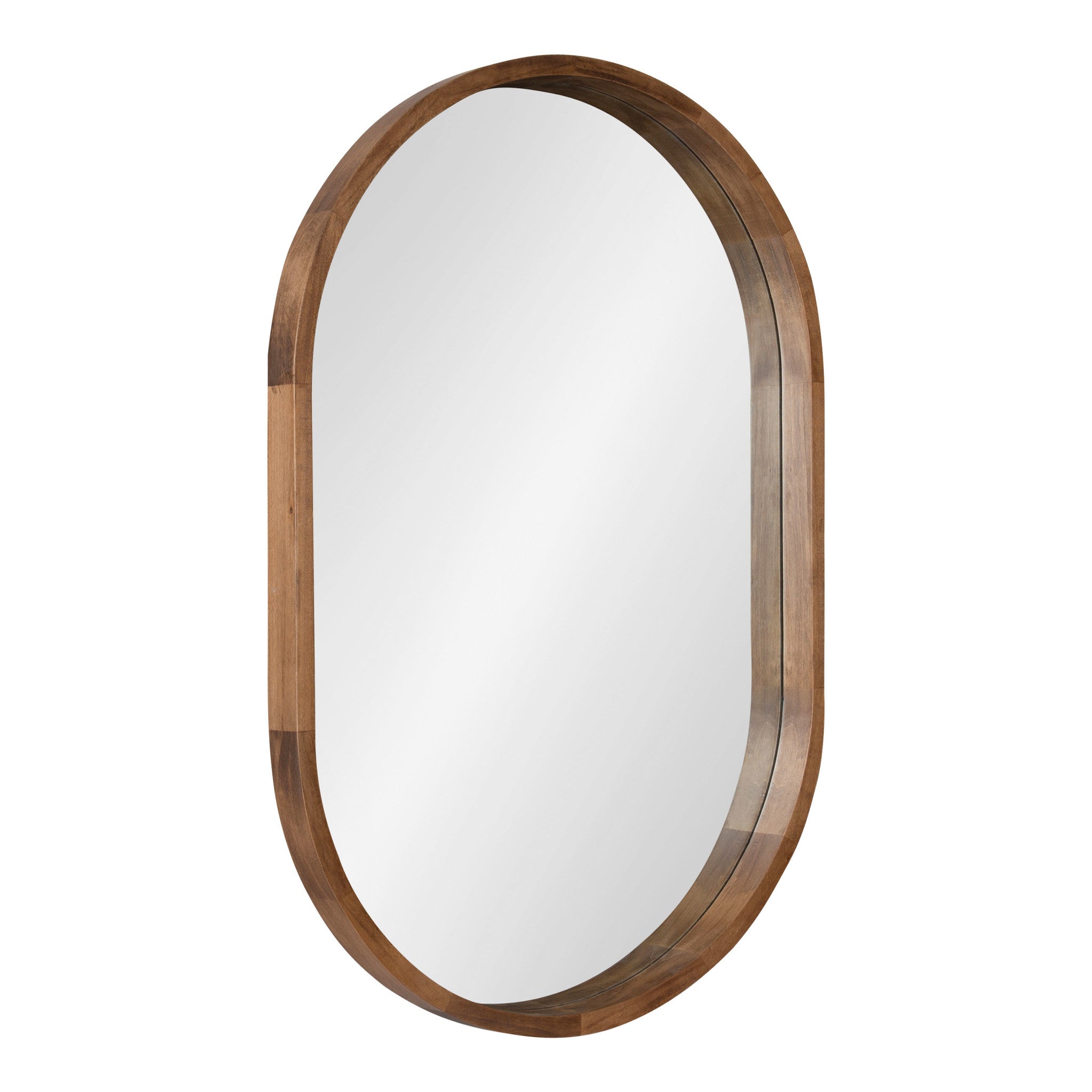 Hutton Wood Framed Capsule Mirror by kateandlaurel - main product image for Resin Society