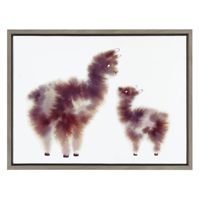 Sylvie Alpaca Floofs Framed Canvas by Faryn Hughes