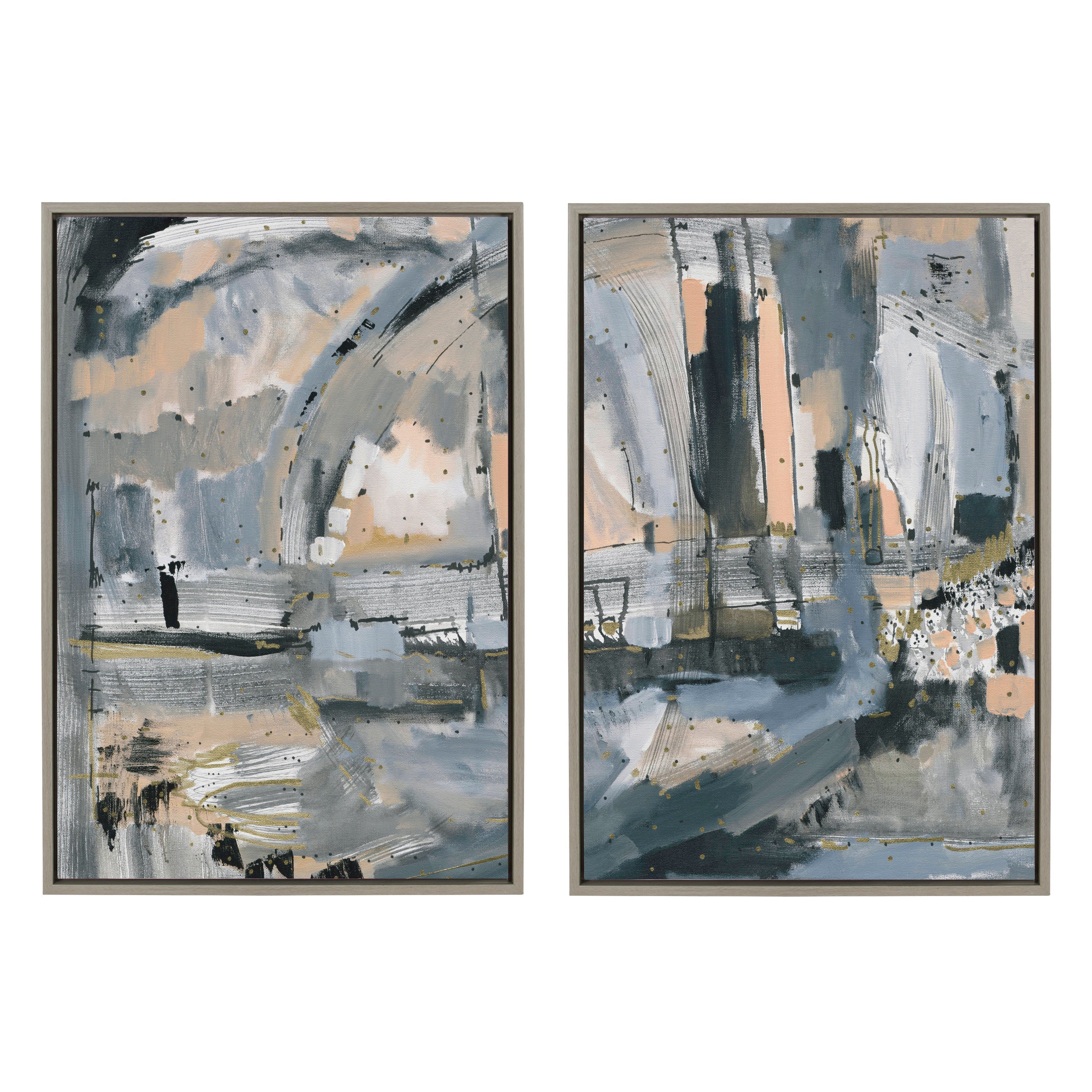Sylvie Harbor Nights Set No 1 and Harbor Nights Set No 2 Framed Canvas by kateandlaurel - product image 7 for Resin Society