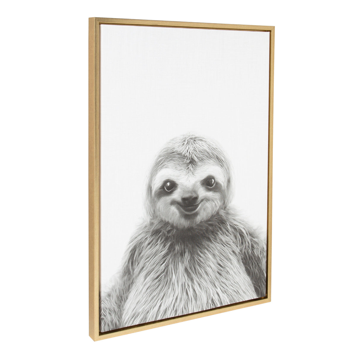 Sylvie Sloth Framed Canvas by Simon Te Tai by kateandlaurel - product image 2 for Resin Society