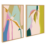 Sylvie Delight in the Moment 1 and 2 Framed Canvas by kateandlaurel - product image 2 for Resin Society