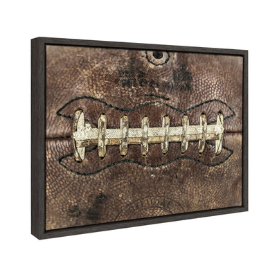 Sylvie Football Laces Framed Canvas by kateandlaurel - product image 2 for Resin Society