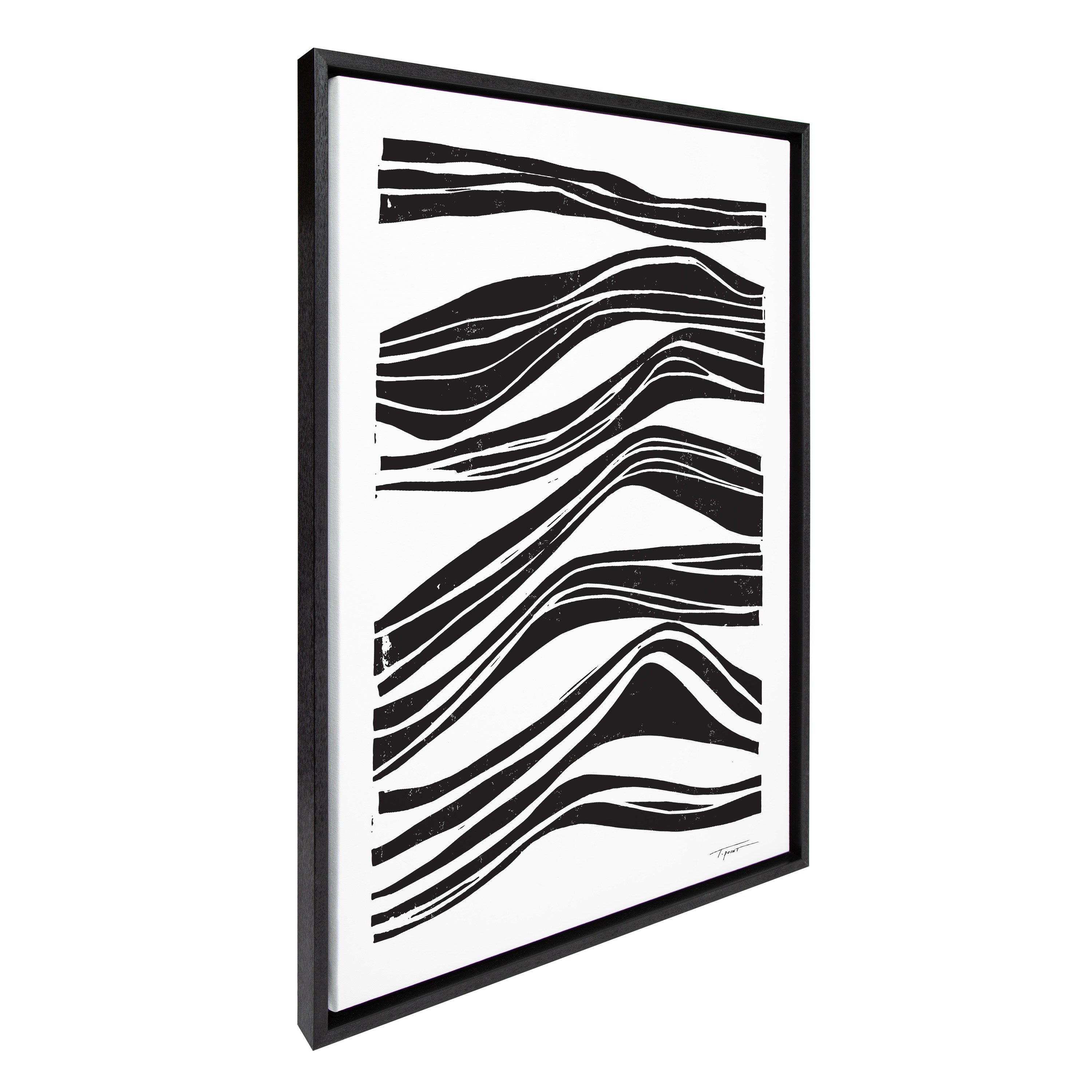 Sylvie Abstract Waves Framed Canvas by kateandlaurel - product image 10 for Resin Society