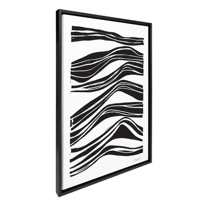 Sylvie Abstract Waves Framed Canvas by kateandlaurel - product image 10 for Resin Society