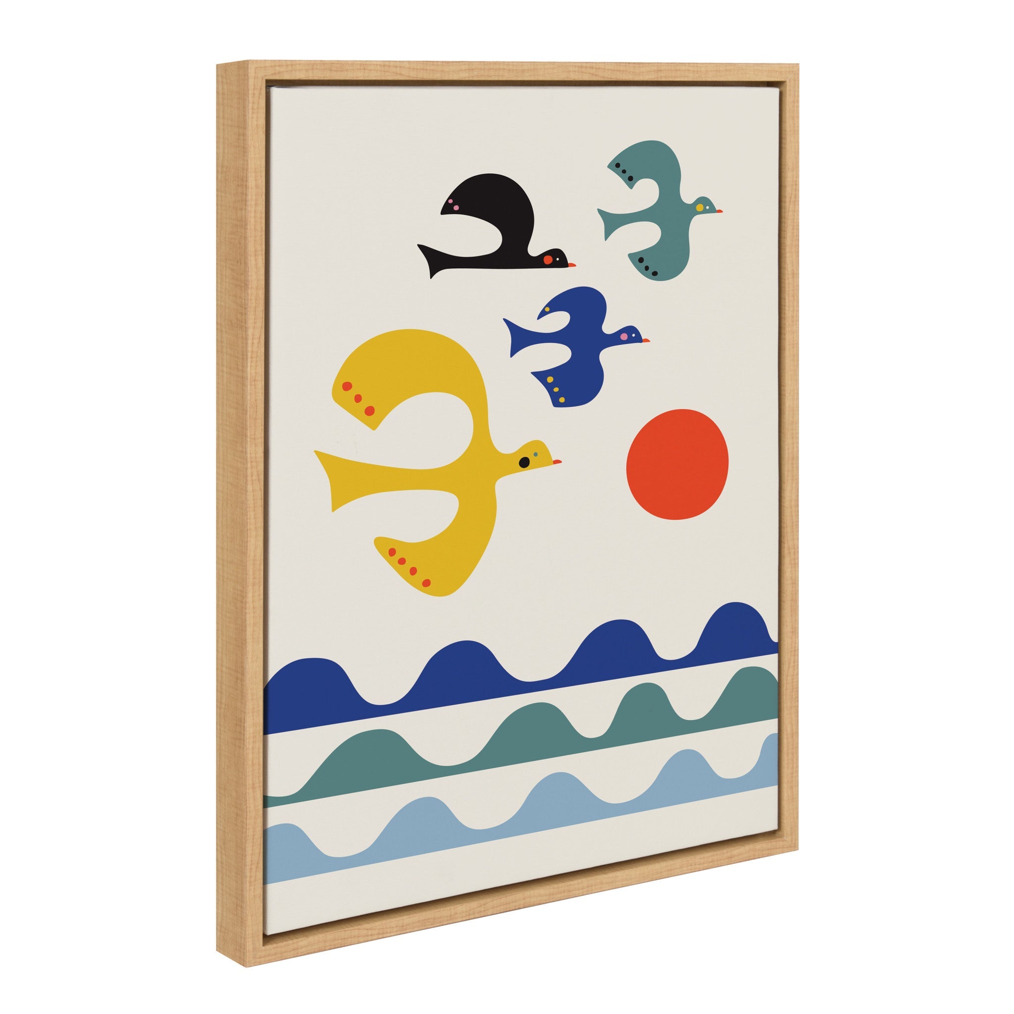 Sylvie Flock of Birds Framed Canvas by kateandlaurel - product image 2 for Resin Society