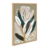 Sylvie Sage Protea floral bouquet printed on gallery-wrapped canvas with a natural floating frame