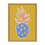 Sylvie Blue Pineapple Framed Canvas by kateandlaurel - main product image for Resin Society