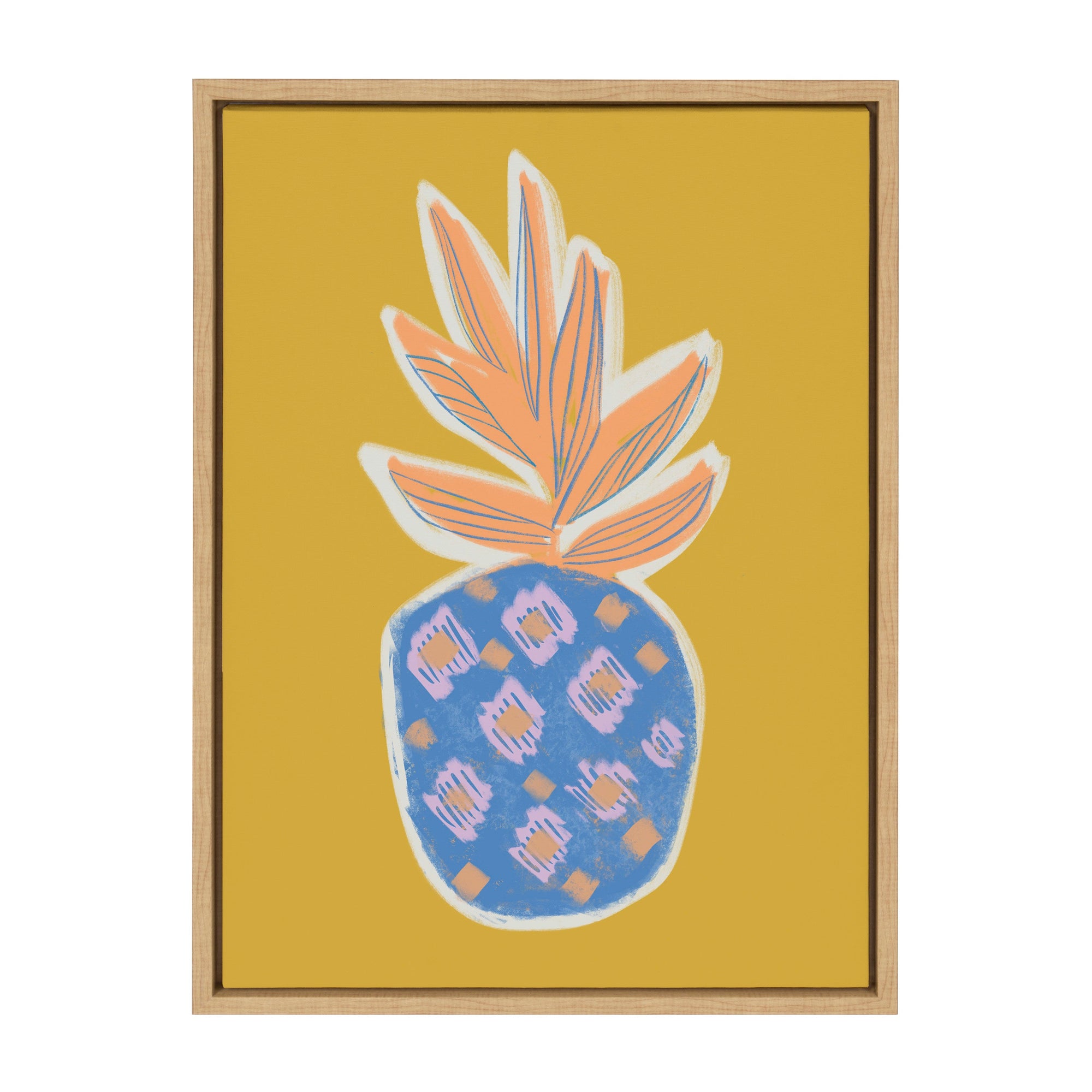 Sylvie Blue Pineapple Framed Canvas by kateandlaurel - product image 10 for Resin Society