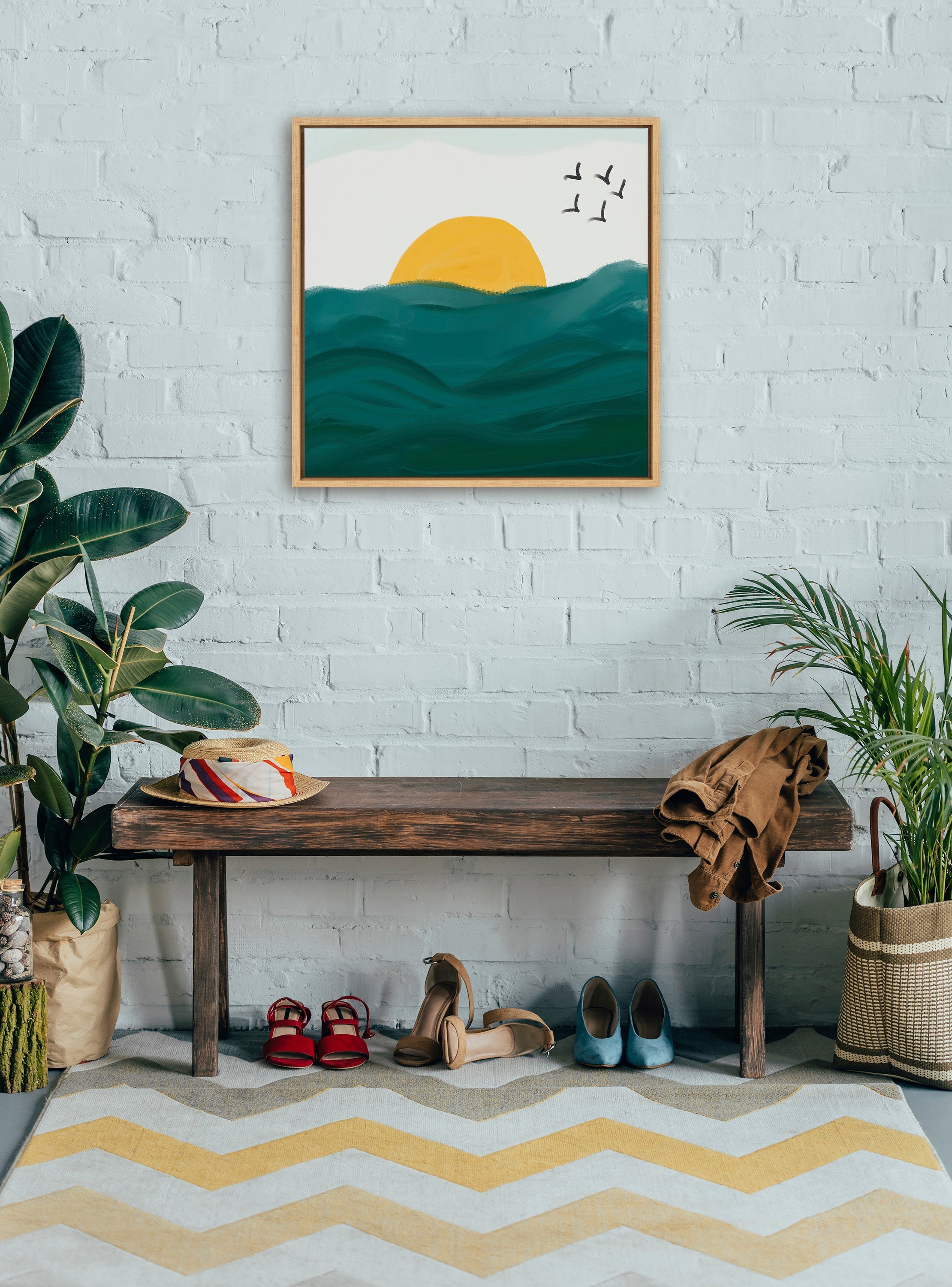 Sylvie Horizon Framed Canvas by kateandlaurel - product image 10 for Resin Society
