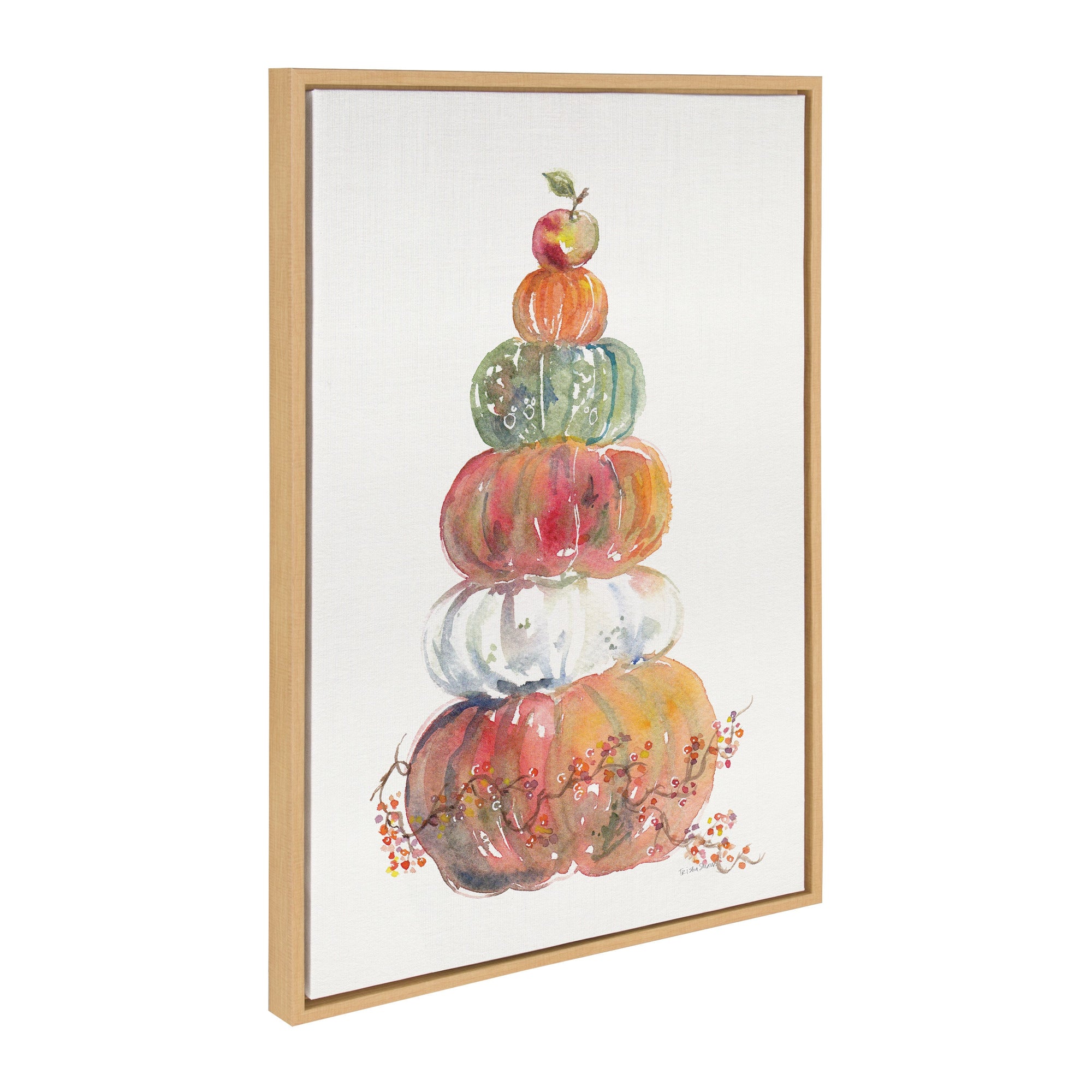 Sylvie Pumpkin Topiary Framed Canvas by kateandlaurel - product image 7 for Resin Society