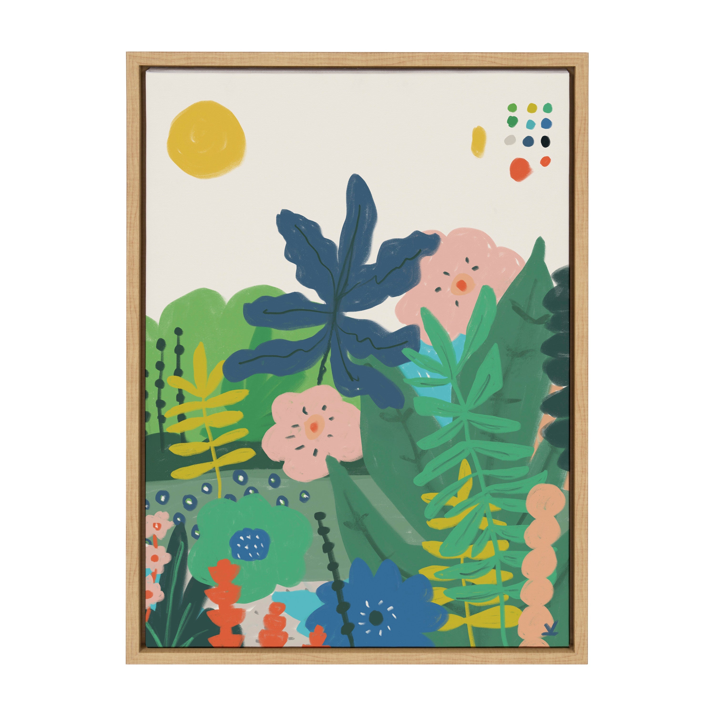 Sylvie Zen Garden 1 Framed Canvas