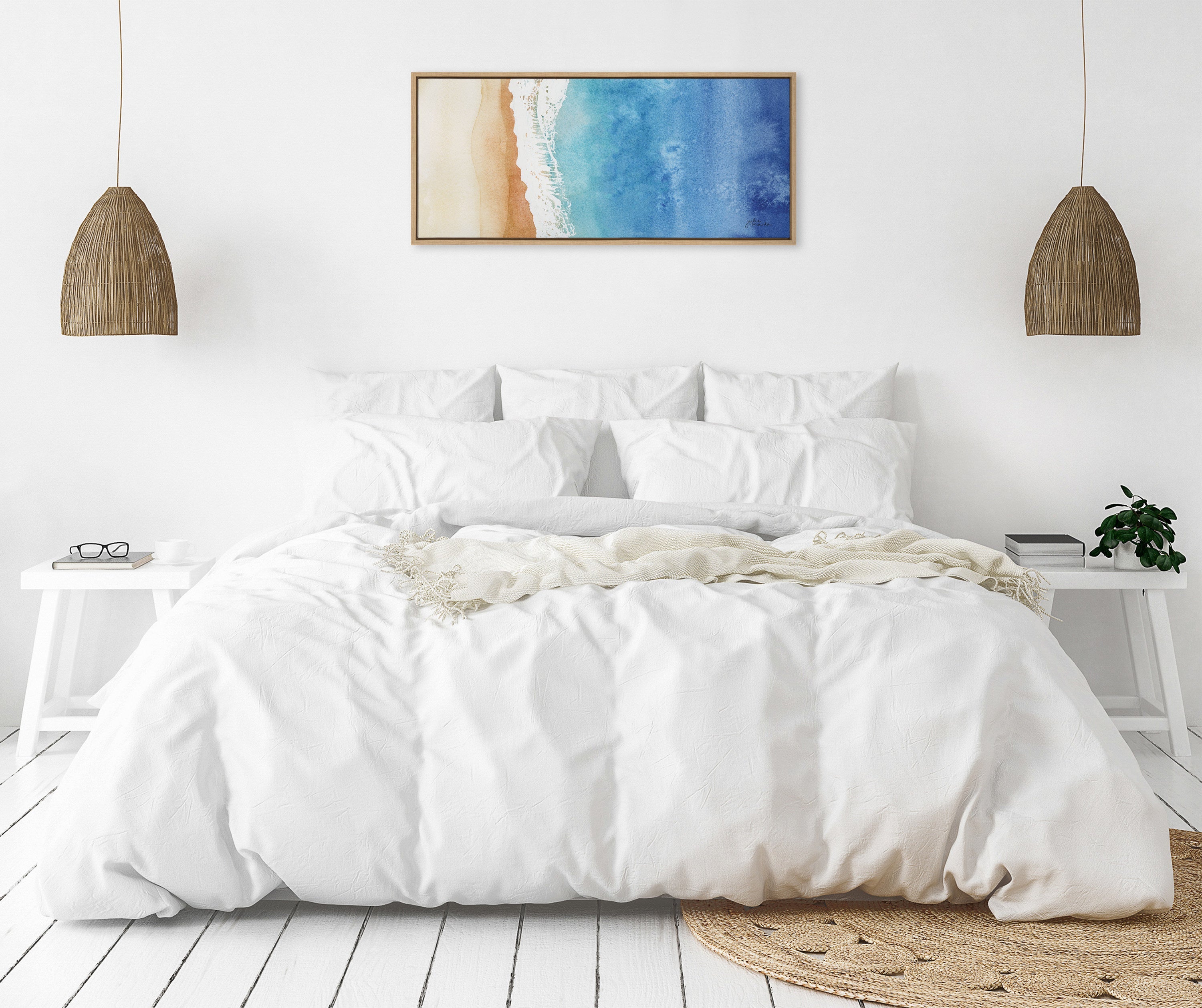 Sylvie Ocean Wake Framed Canvas by kateandlaurel - product image 10 for Resin Society