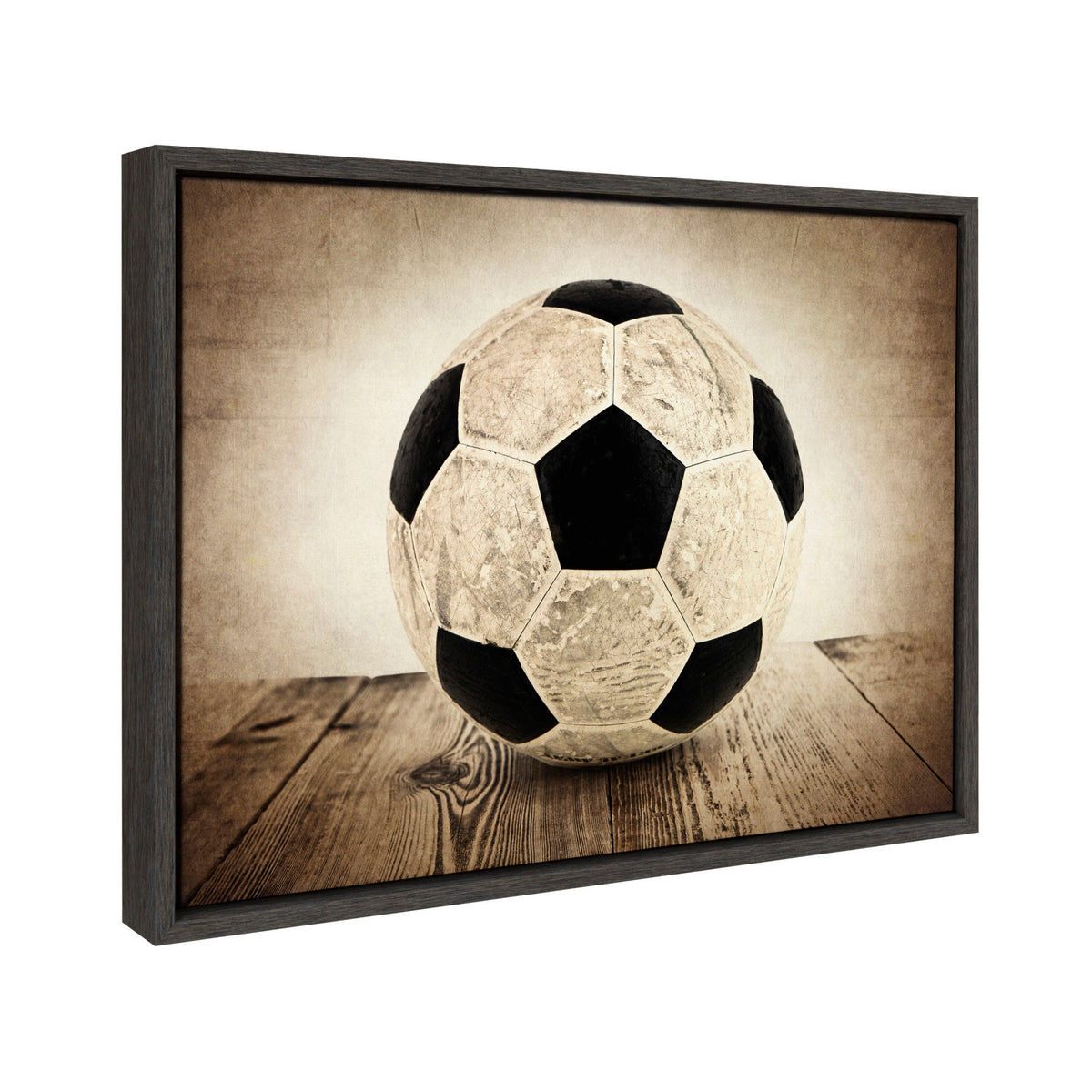 Sylvie Soccer On Wood Framed Canvas by kateandlaurel - product image 2 for Resin Society