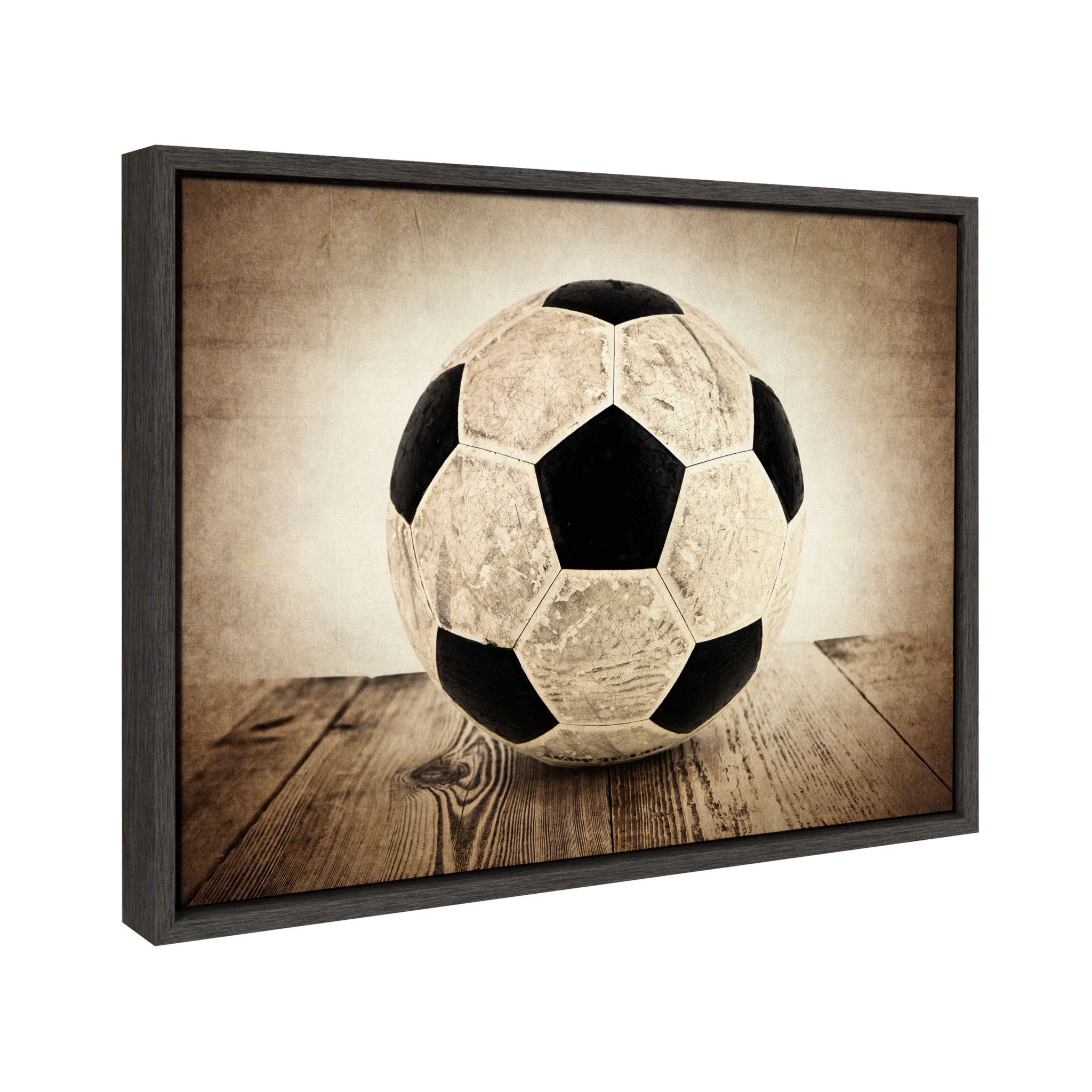 Sylvie Soccer On Wood Framed Canvas by kateandlaurel - product image 2 for Resin Society
