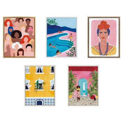 Sylvie Pool Ladies Framed Canvas by kateandlaurel - product image 6 for Resin Society