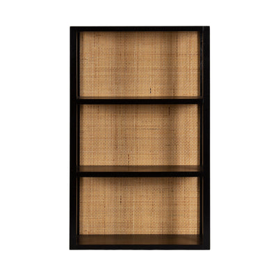 Ori Rattan/Wood Wall Shelf