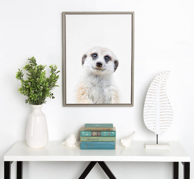 Sylvie Meerkat Framed Canvas by Amy Peterson by kateandlaurel - product image 10 for Resin Society