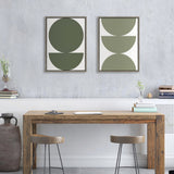 Sylvie Earthy Boho Geometric 1 Olive Green and Earthy Boho Geometric 2 by kateandlaurel - product image 5 for Resin Society