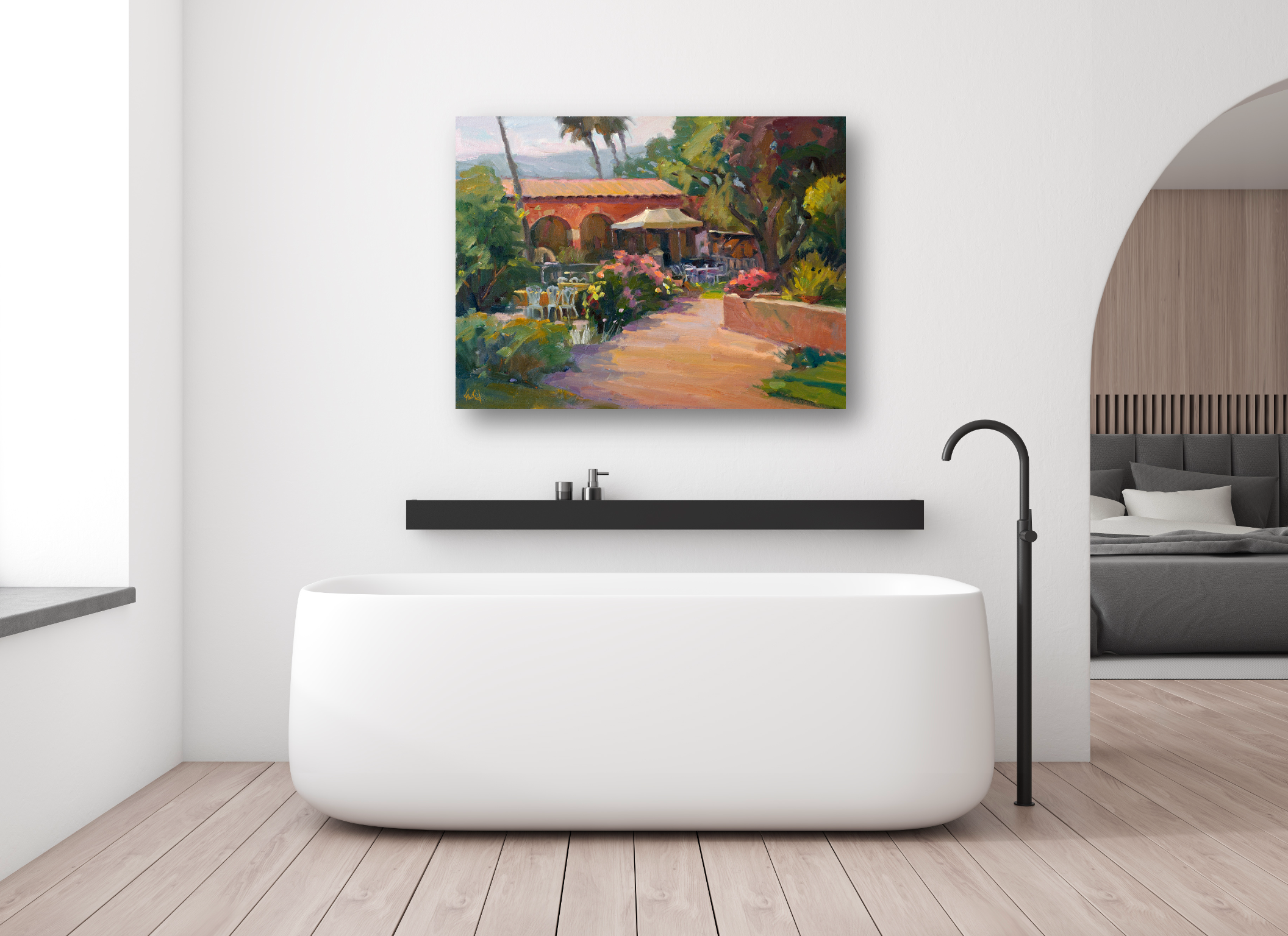 San Juan Capistrano Artist Enhanced Canvas Print by John Beard Collection - product image 4 for Resin Society