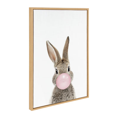 Sylvie Bubble Gum Bunny Framed Canvas by Amy Peterson Art Studio by kateandlaurel - product image 13 for Resin Society