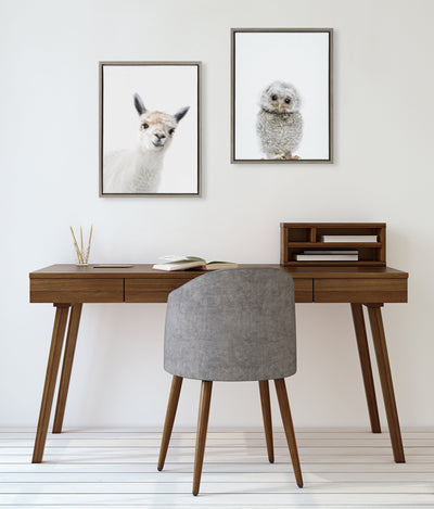 Sylvie Animal Studio Owl Framed Canvas by Amy Peterson Art Studio