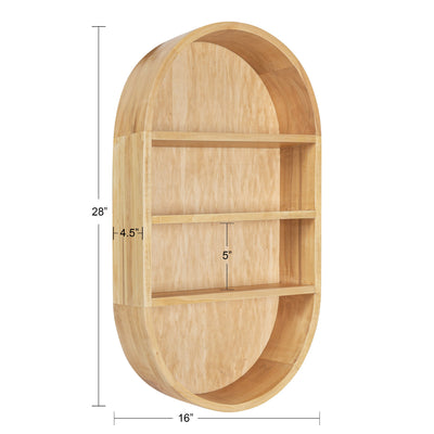 Hutton Wood Capsule Wall Shelf by kateandlaurel - product image 2 for Resin Society