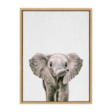 Sylvie Baby Elephant Color Framed Canvas by kateandlaurel - product image 2 for Resin Society