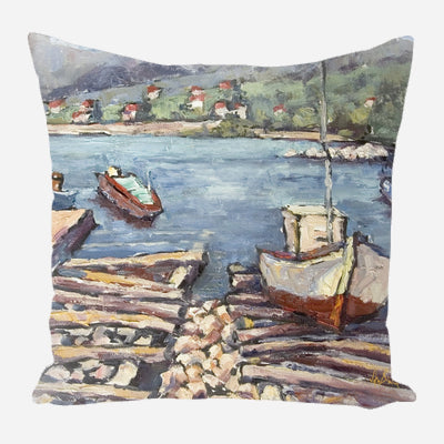 Scenes from Portugal I Pillow by John Beard Collection - main product image for Resin Society