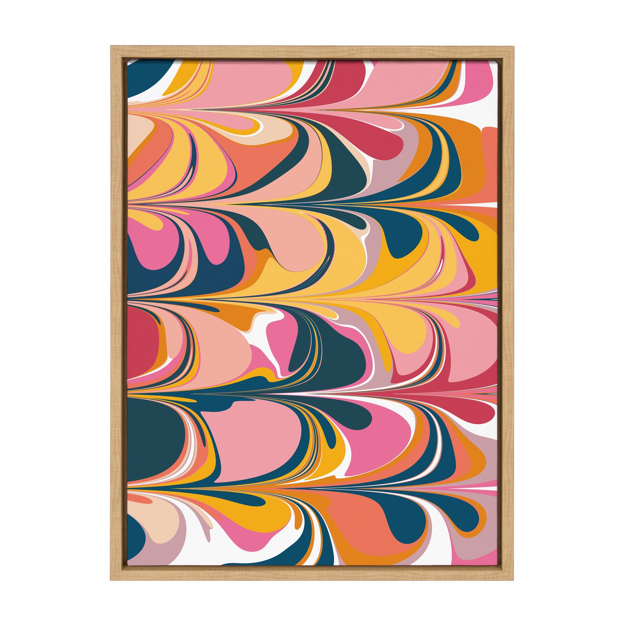 Sylvie Colorful Swirls Framed Canvas by kateandlaurel - product image 10 for Resin Society