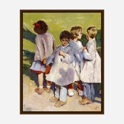 Schoolyard Artist Enhanced Canvas Print by John Beard Collection - product image 7 for Resin Society