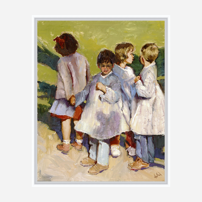 Schoolyard Artist Enhanced Canvas Print by John Beard Collection - product image 6 for Resin Society