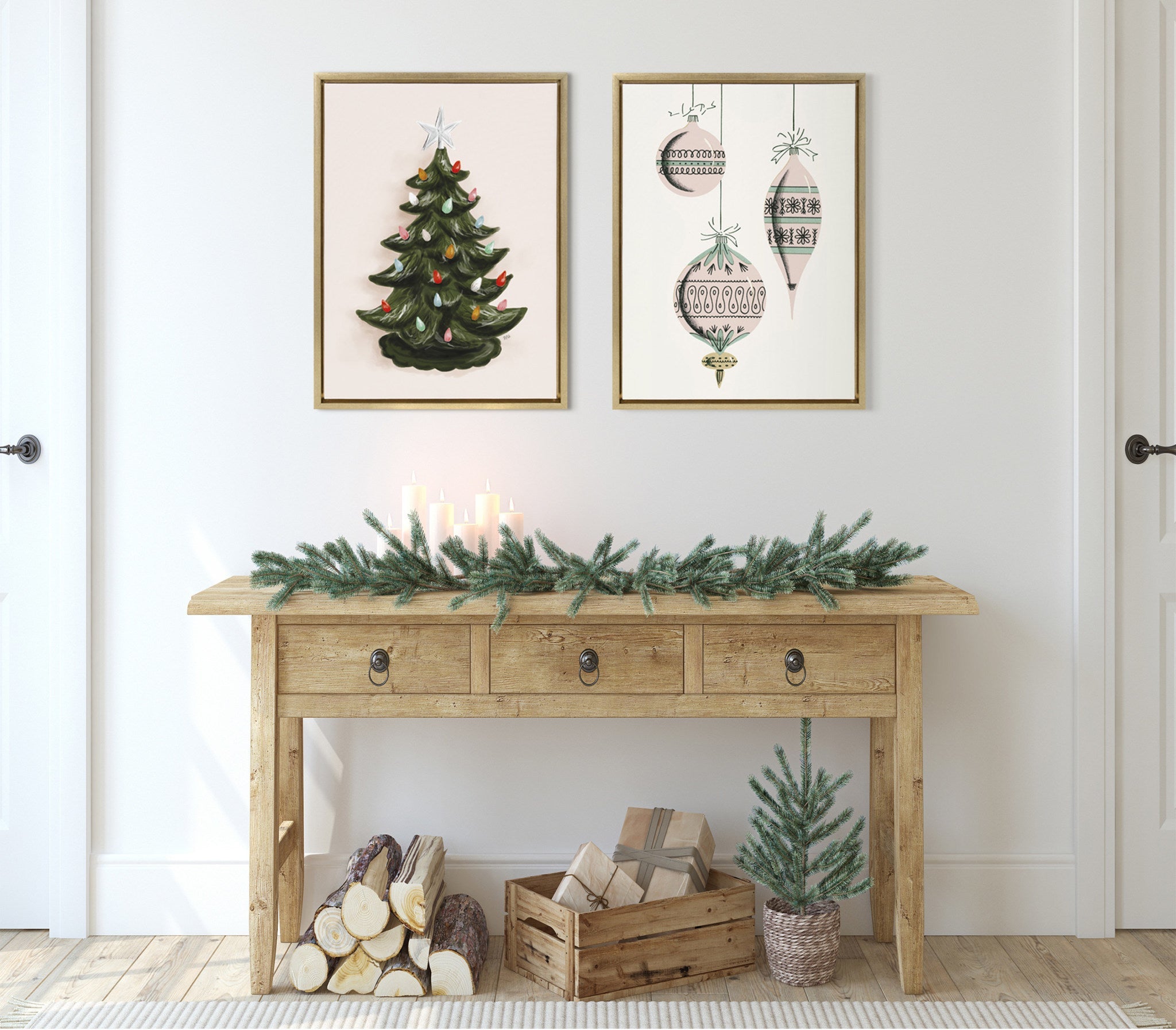 Sylvie Grandmas Tree Green Framed Canvas by Valerie McKeehan of Lily by kateandlaurel - product image 9 for Resin Society