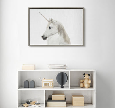 Sylvie Unicorn Framed Canvas by Simon Te of Tai Prints by kateandlaurel - product image 15 for Resin Society