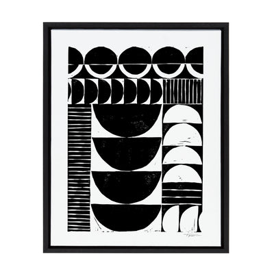 Sylvie Modern Circular Block Print Framed Canvas by kateandlaurel - product image 7 for Resin Society