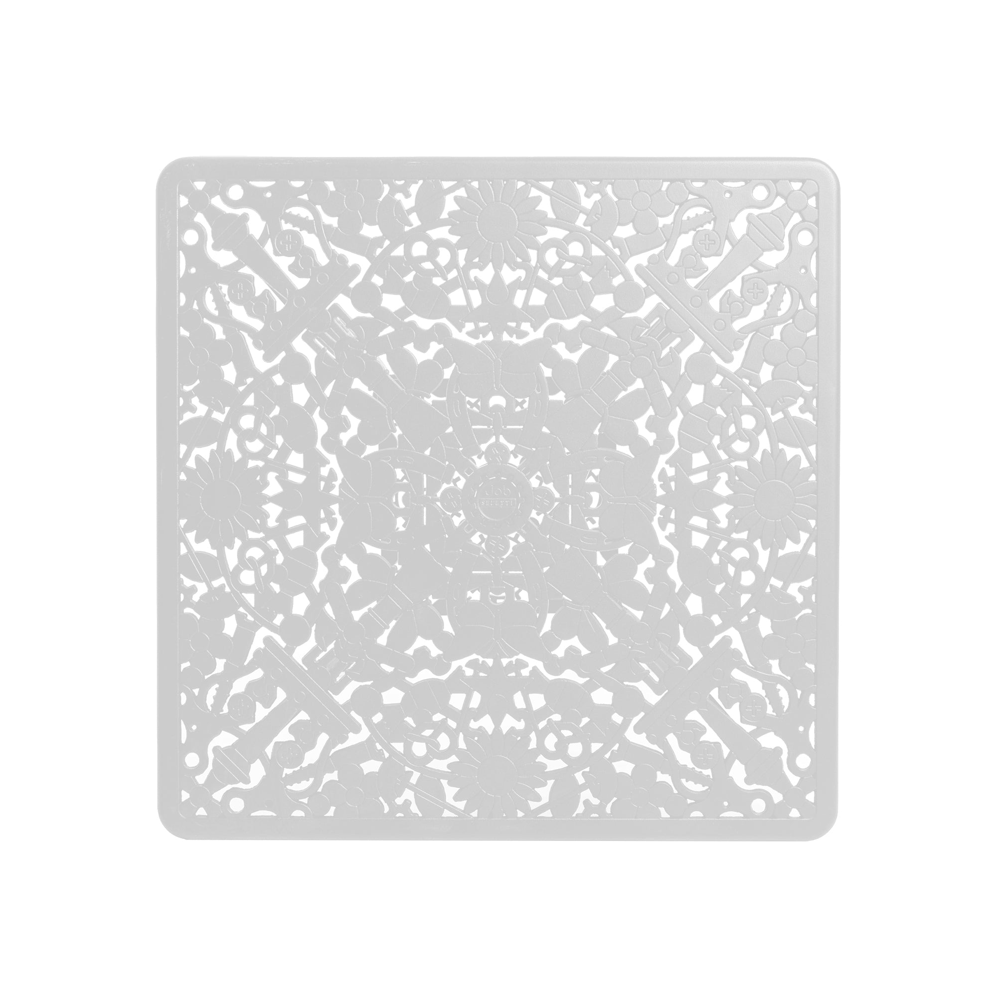 Industry Collection Aluminium Square Table White detail image - Resin Society