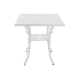Industry Collection Aluminium Square Table White by DEKOR - main product image for Resin Society