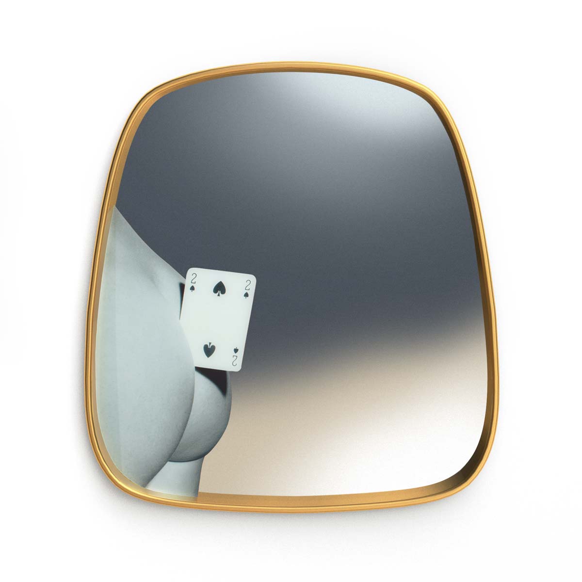 Mirror Gold Frame Two of Spades by DEKOR - Resin Society